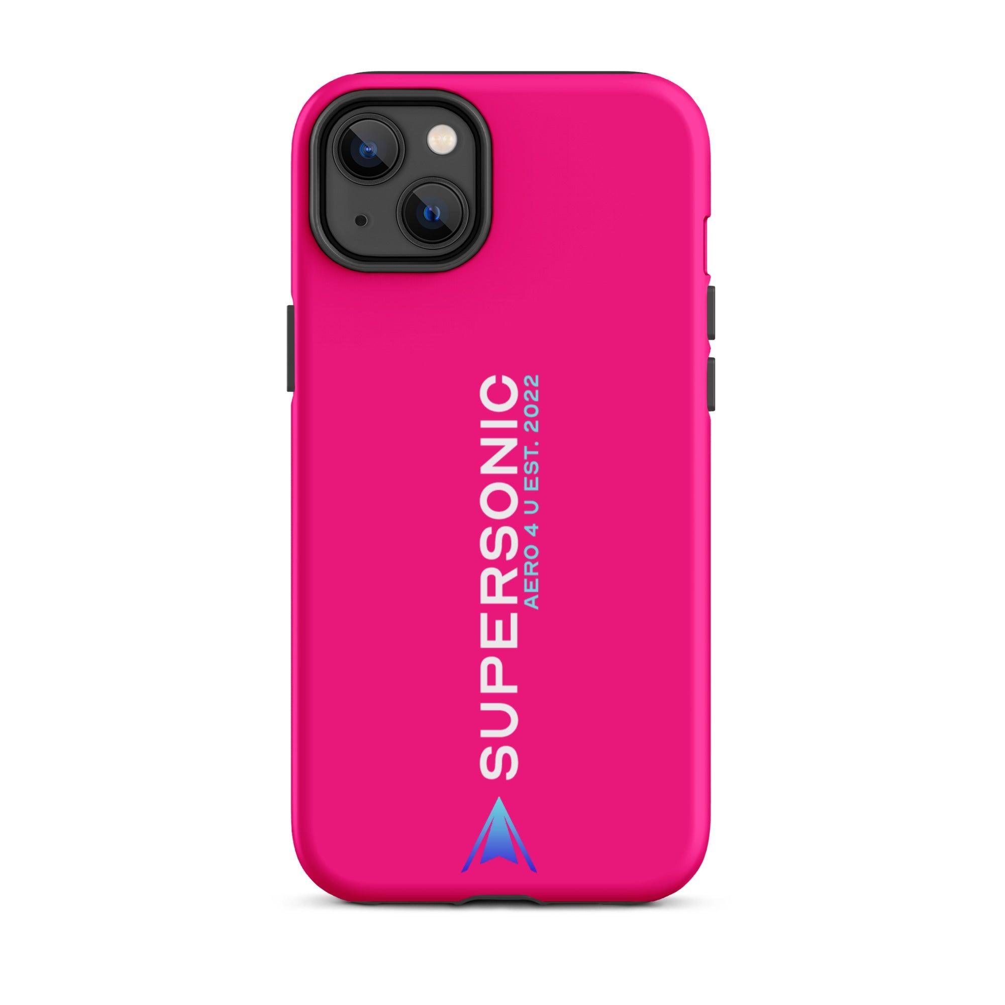 Tough iPhone case "Supersonic" pink - SUPERSONIC aero 4U