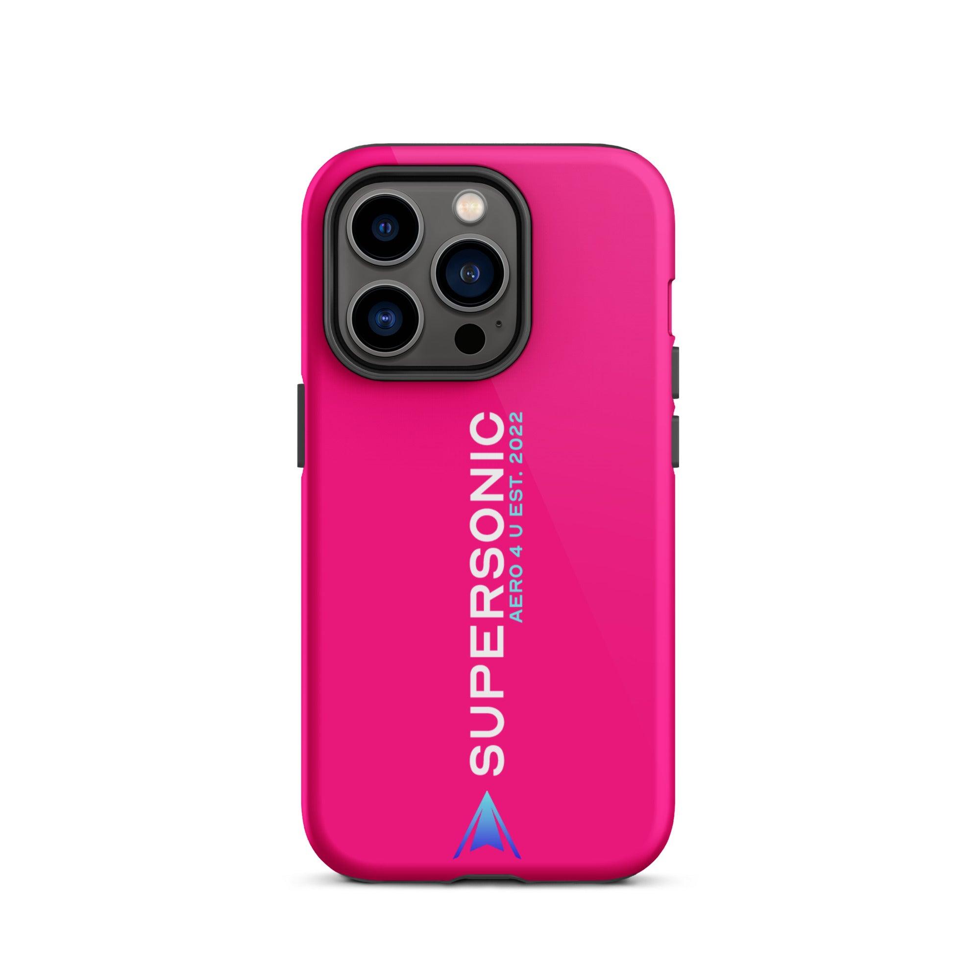 Tough iPhone case "Supersonic" pink - SUPERSONIC aero 4U