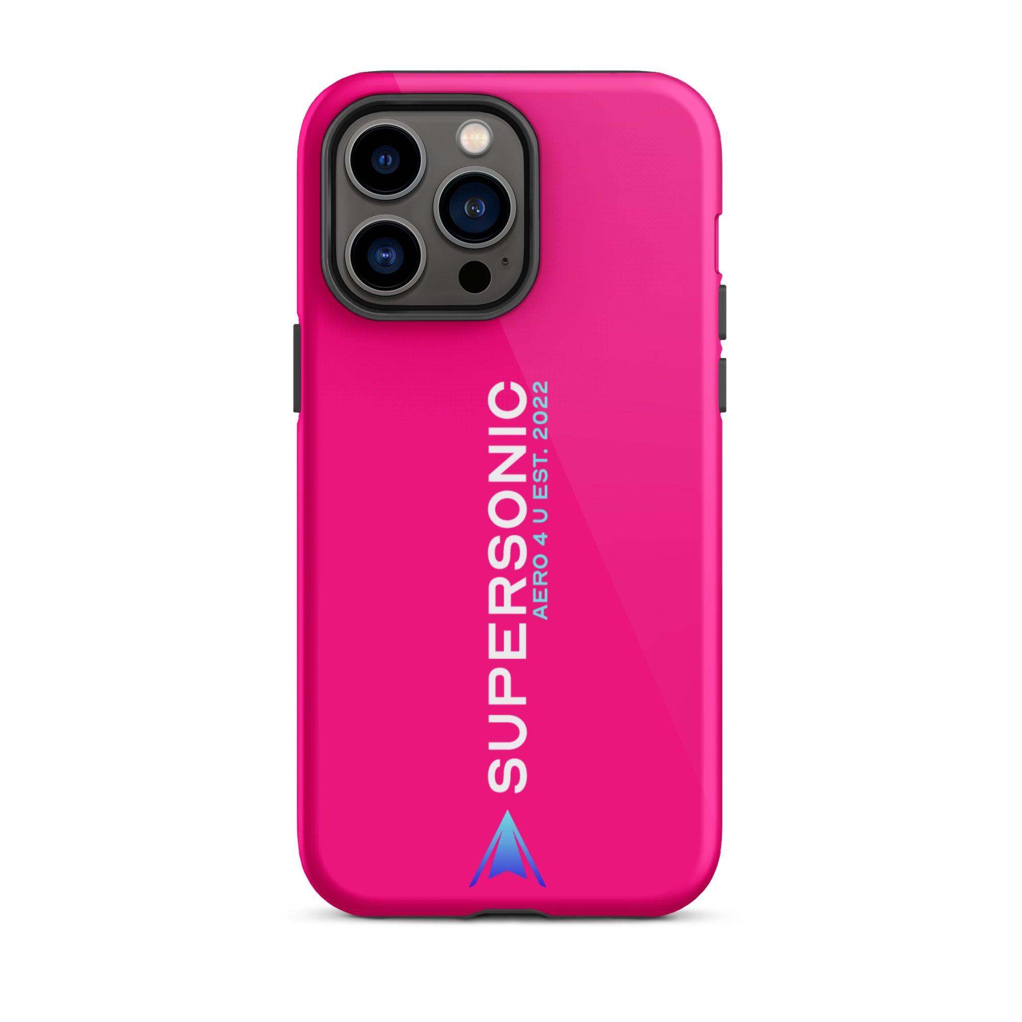 Tough iPhone case "Supersonic" pink - SUPERSONIC aero 4U