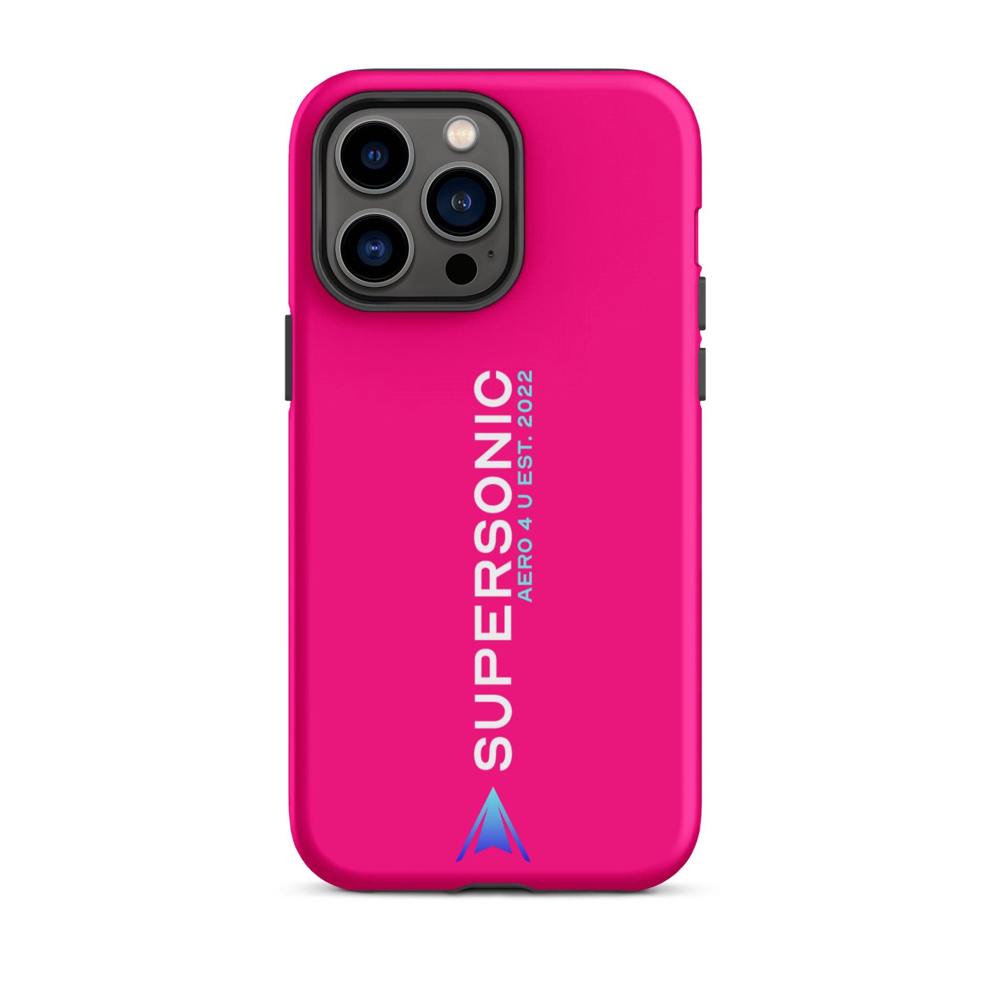 Tough iPhone case "Supersonic" pink - SUPERSONIC aero 4U