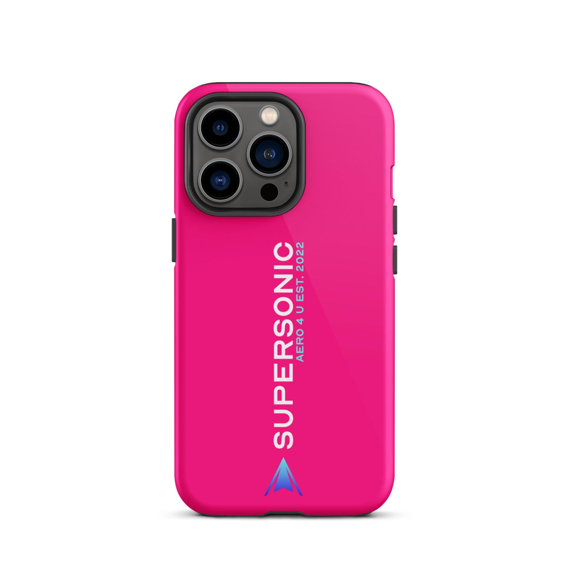 Tough iPhone case "Supersonic" pink - SUPERSONIC aero 4U