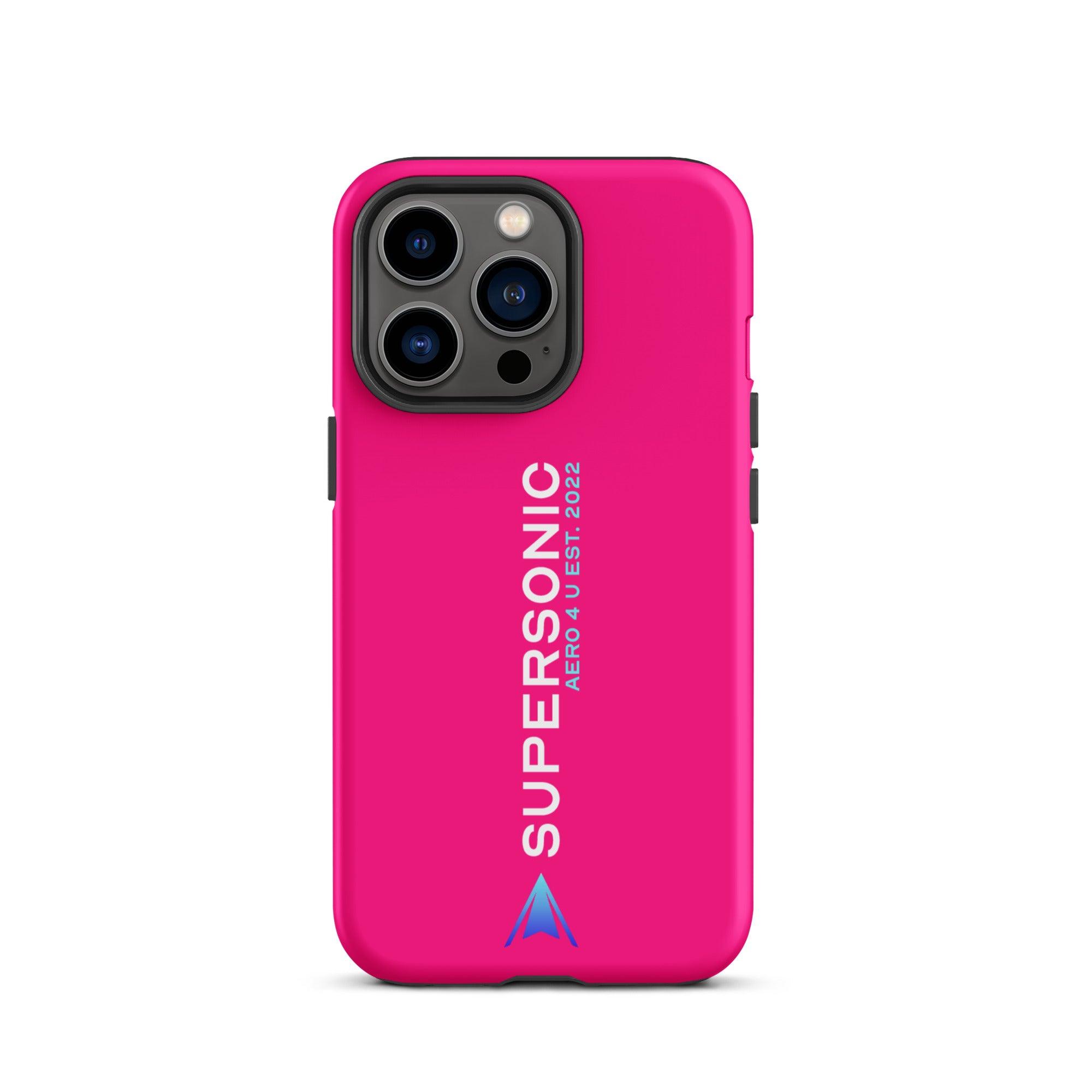 Tough iPhone case "Supersonic" pink - SUPERSONIC aero 4U