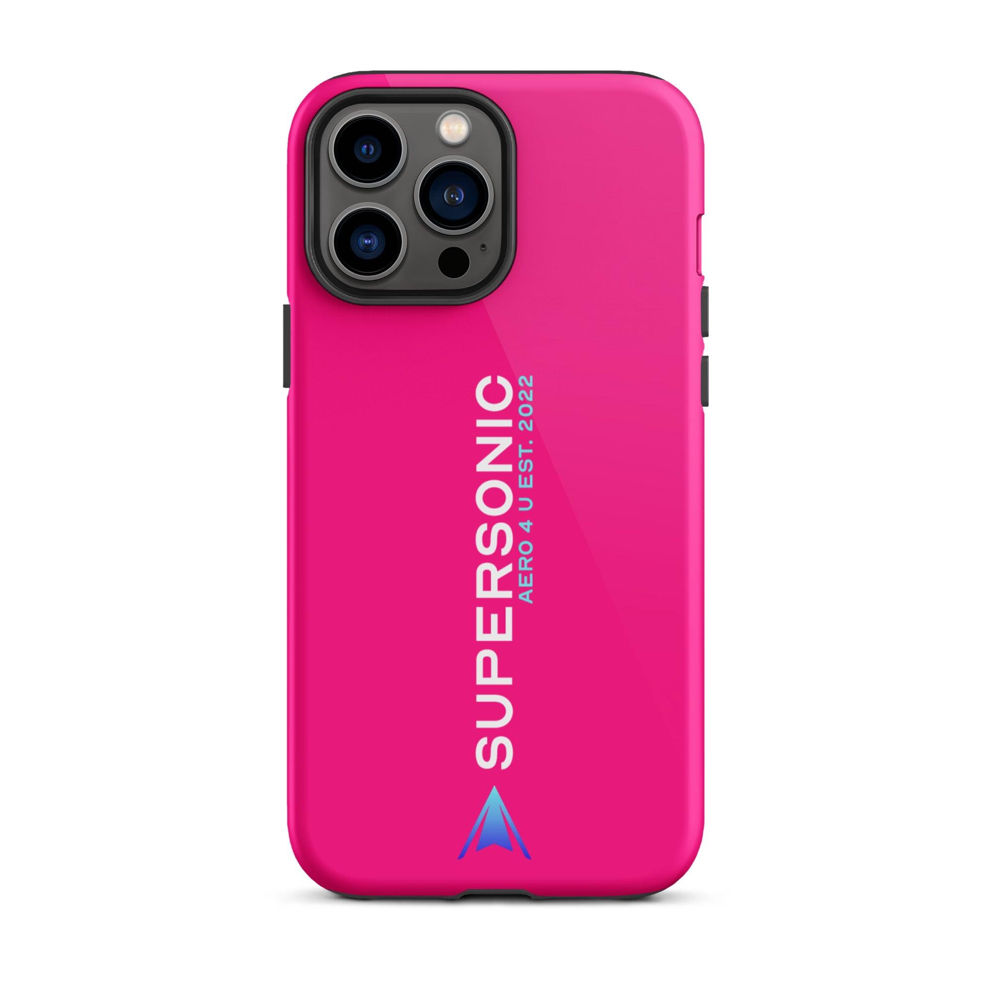 Tough iPhone case "Supersonic" pink - SUPERSONIC aero 4U