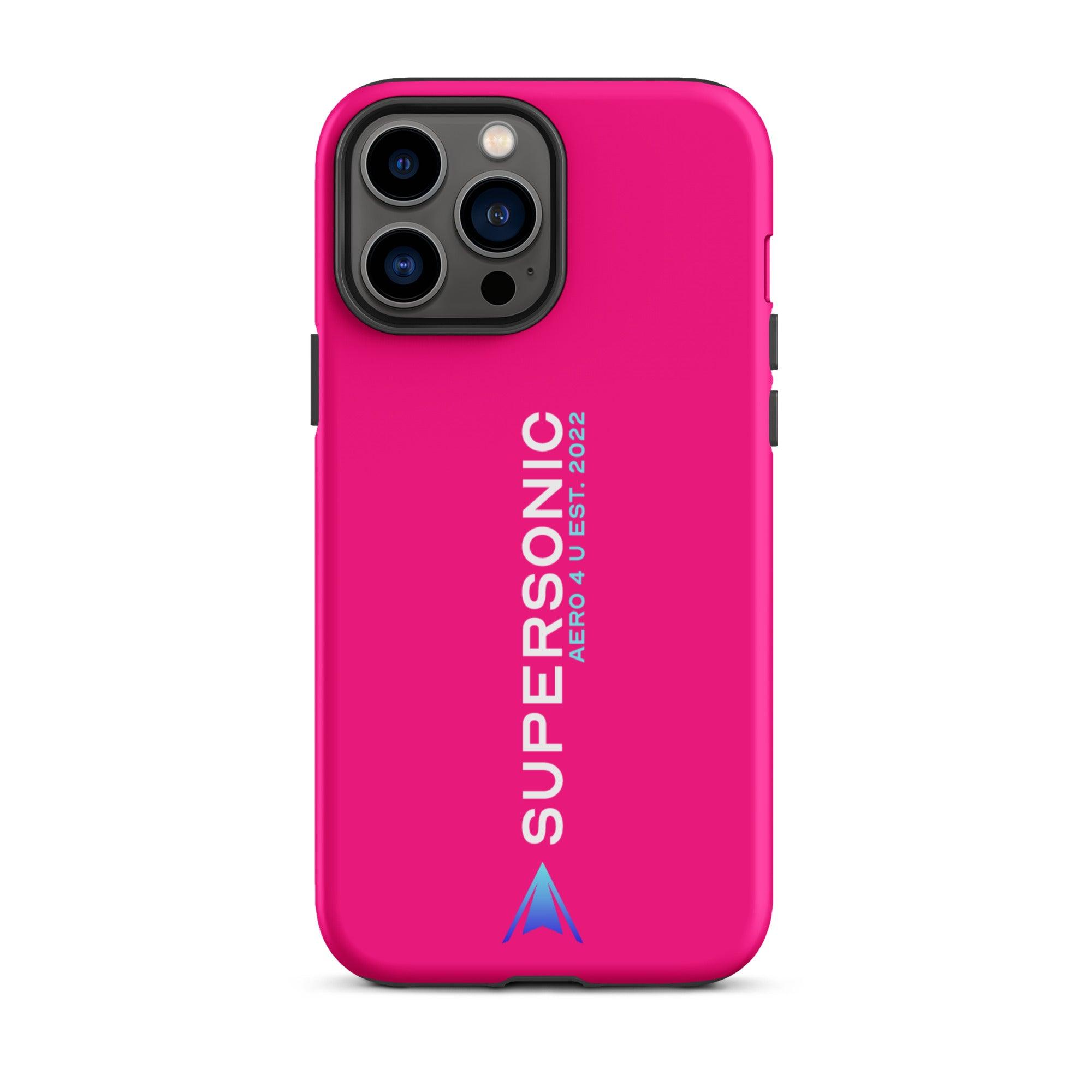 Tough iPhone case "Supersonic" pink - SUPERSONIC aero 4U