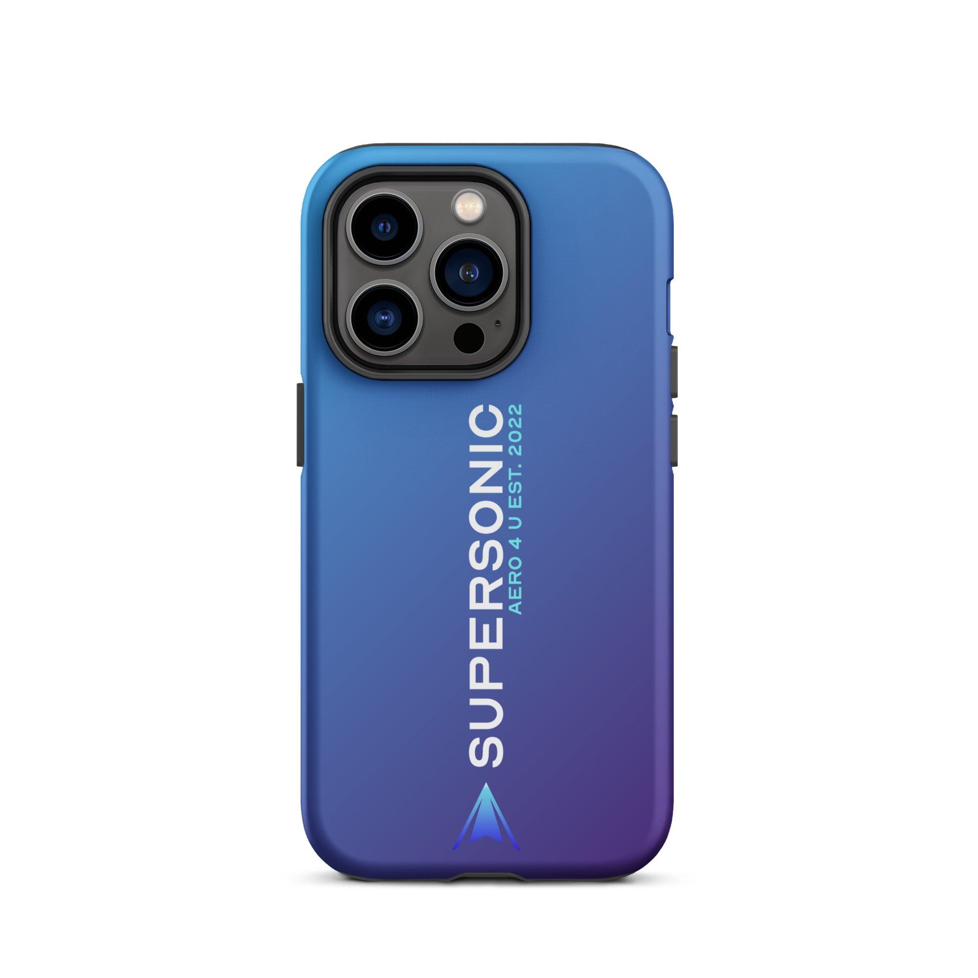 Tough iPhone case "Supersonic" purple blue gradient - SUPERSONIC aero 4U