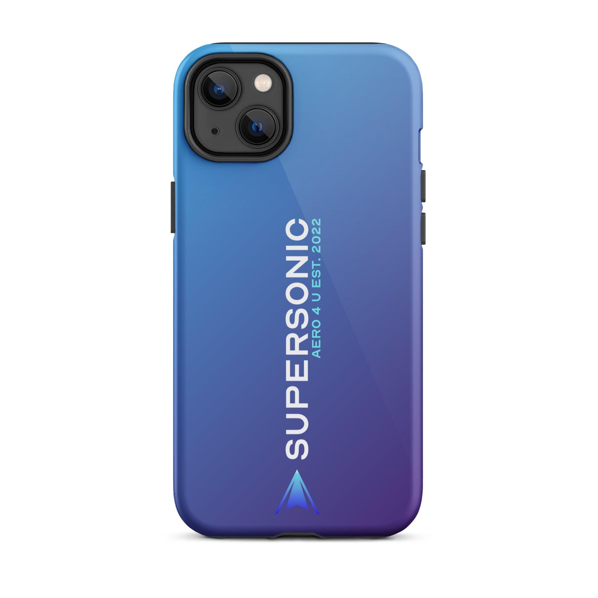 Tough iPhone case "Supersonic" purple blue gradient - SUPERSONIC aero 4U