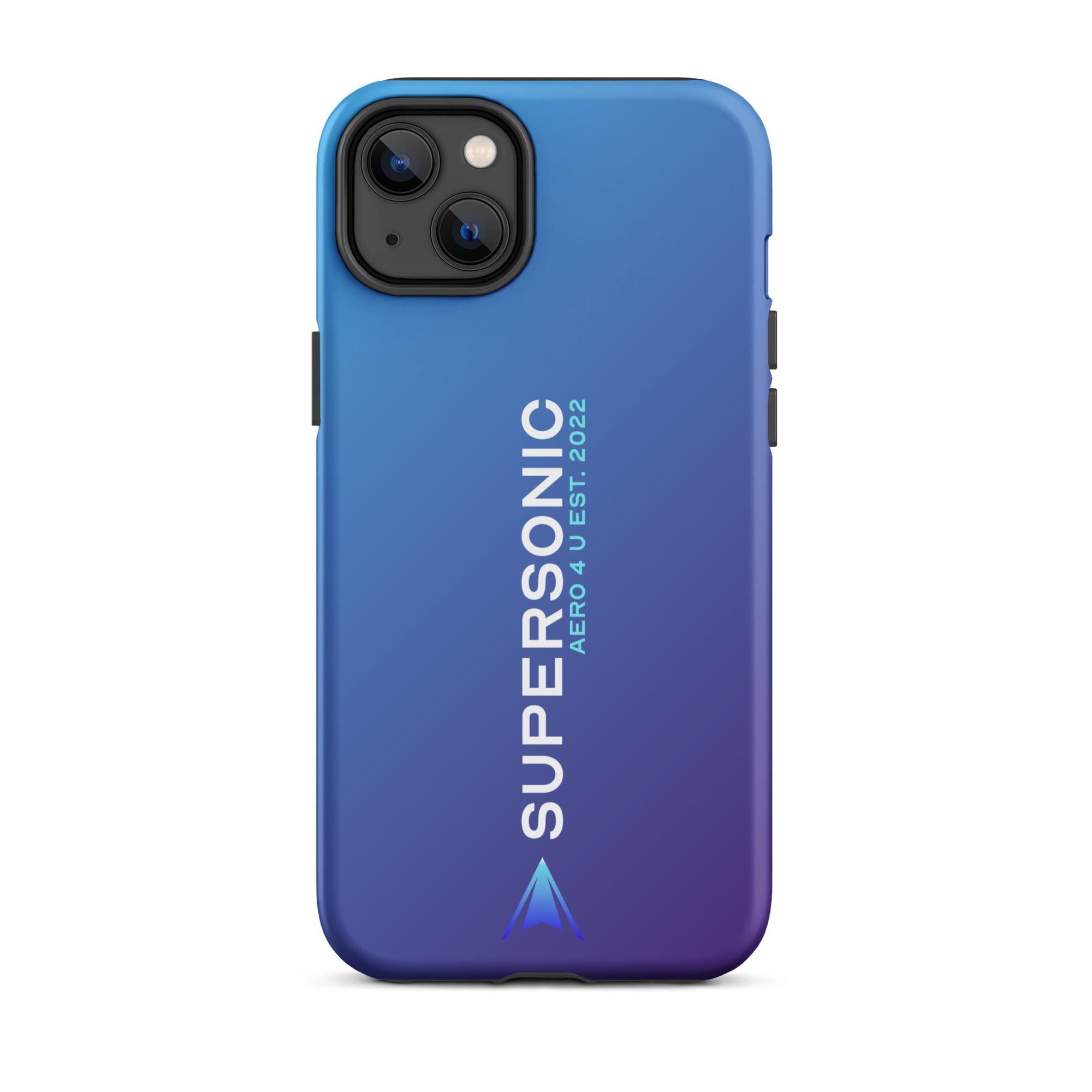 Tough iPhone case "Supersonic" purple blue gradient - SUPERSONIC aero 4U