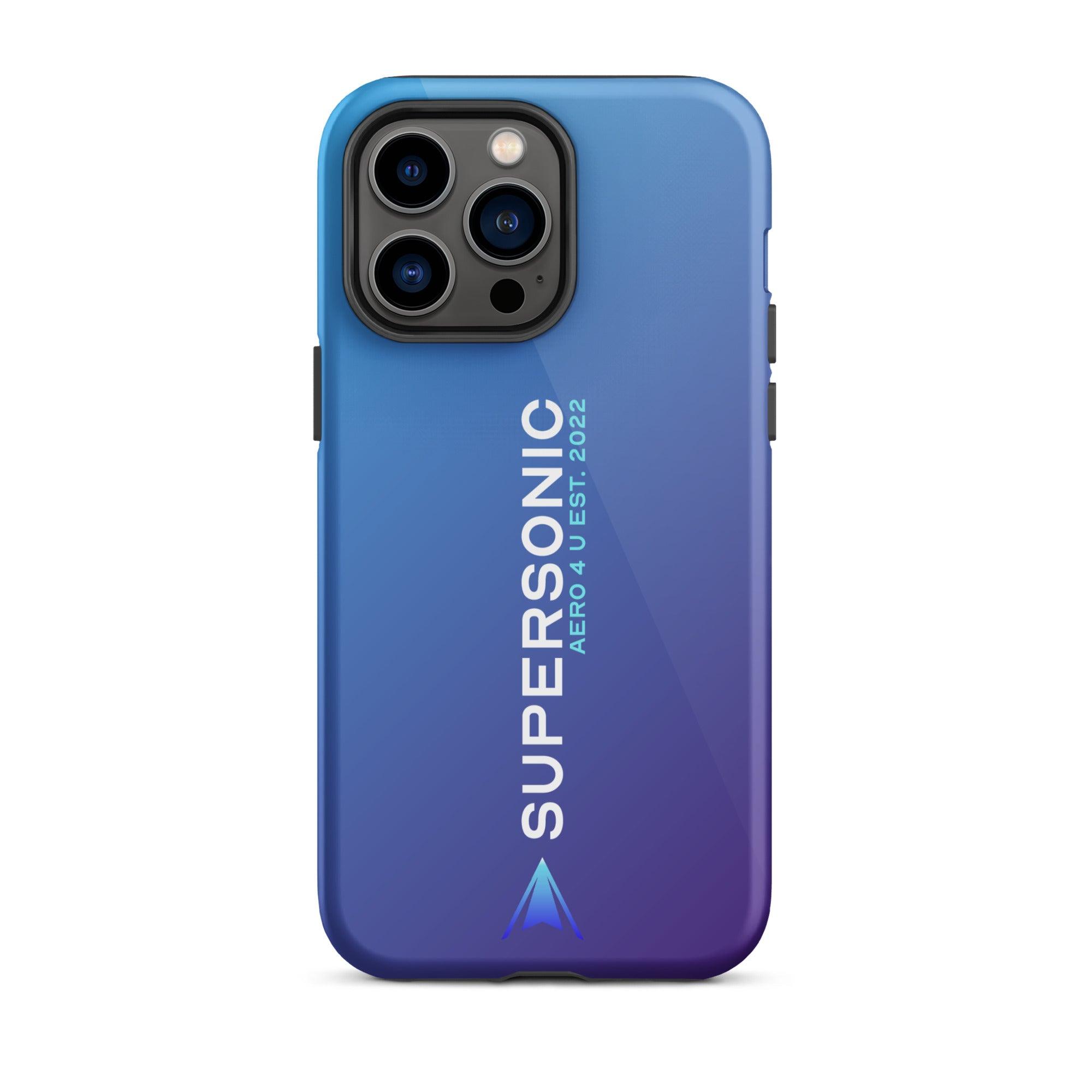 Tough iPhone case "Supersonic" purple blue gradient - SUPERSONIC aero 4U