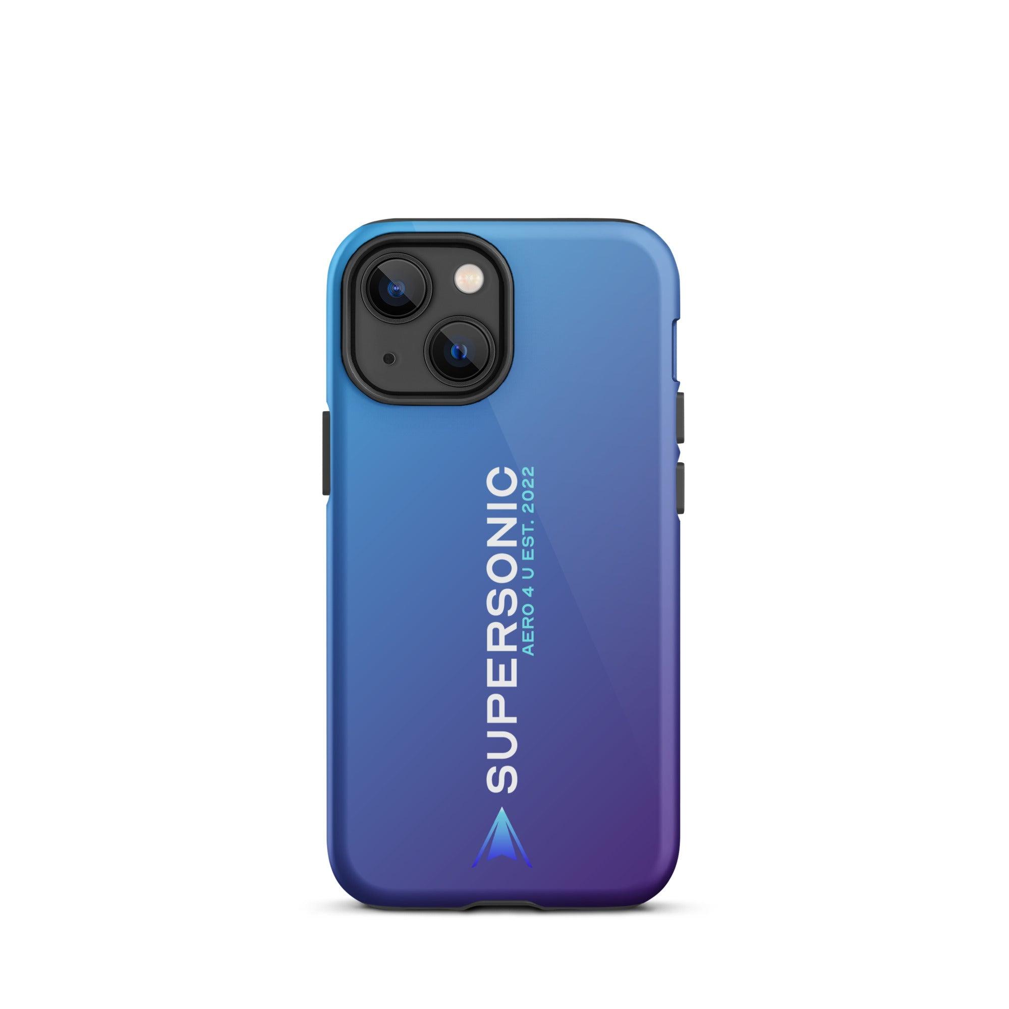 Tough iPhone case "Supersonic" purple blue gradient - SUPERSONIC aero 4U