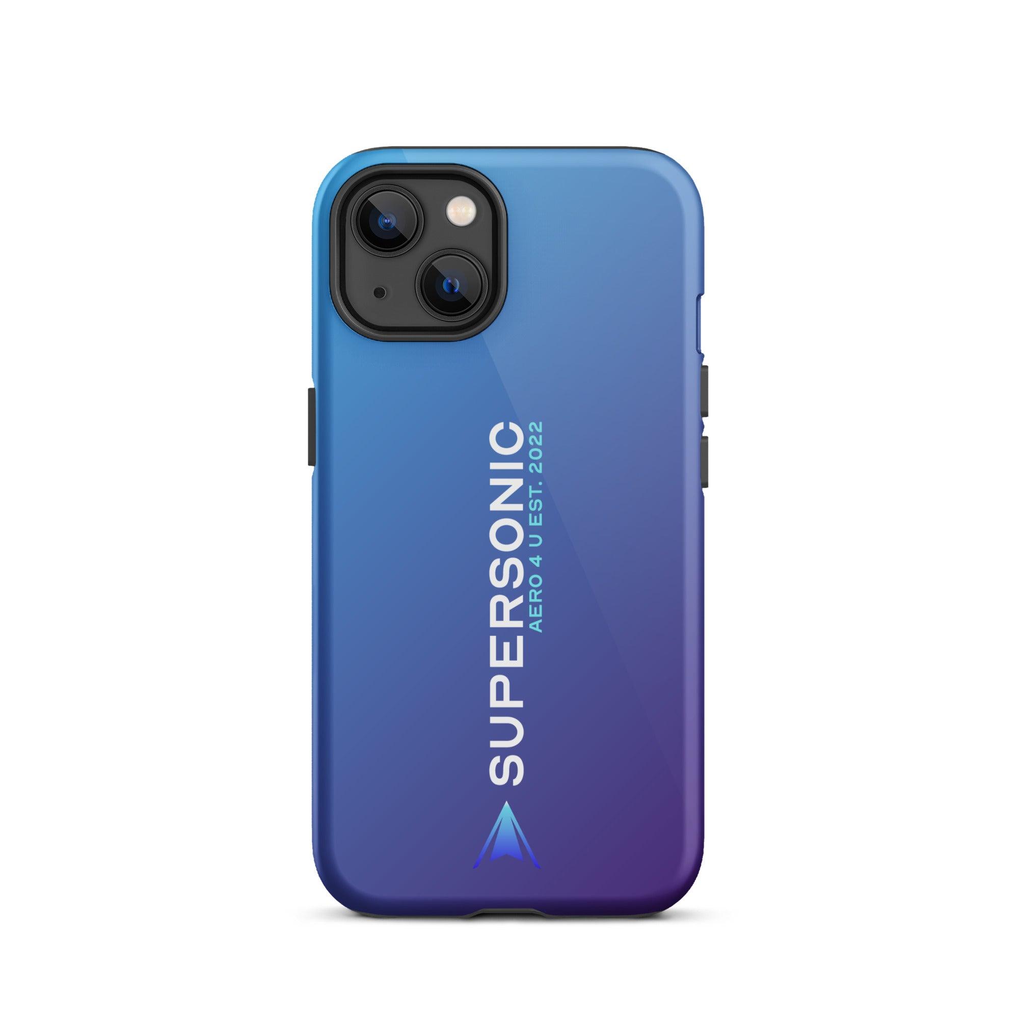 Tough iPhone case "Supersonic" purple blue gradient - SUPERSONIC aero 4U