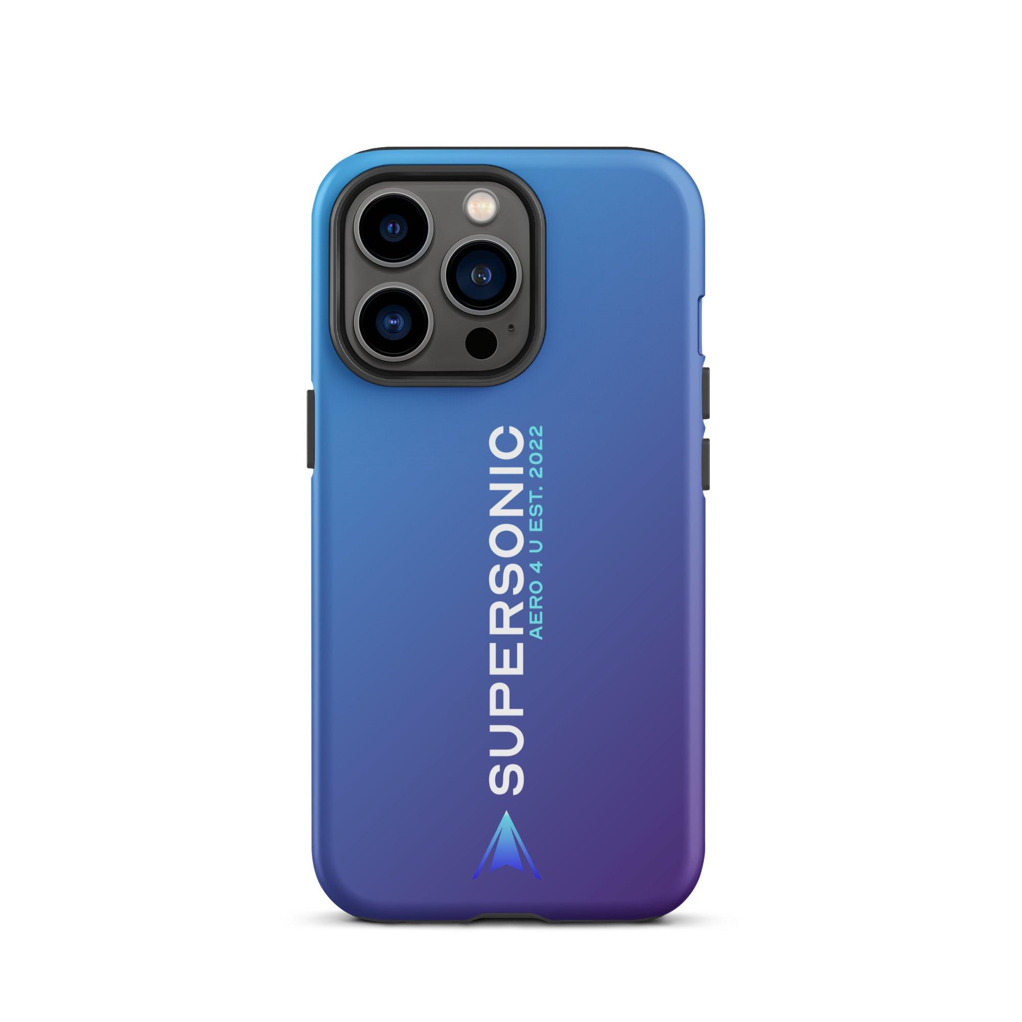 Tough iPhone case "Supersonic" purple blue gradient - SUPERSONIC aero 4U