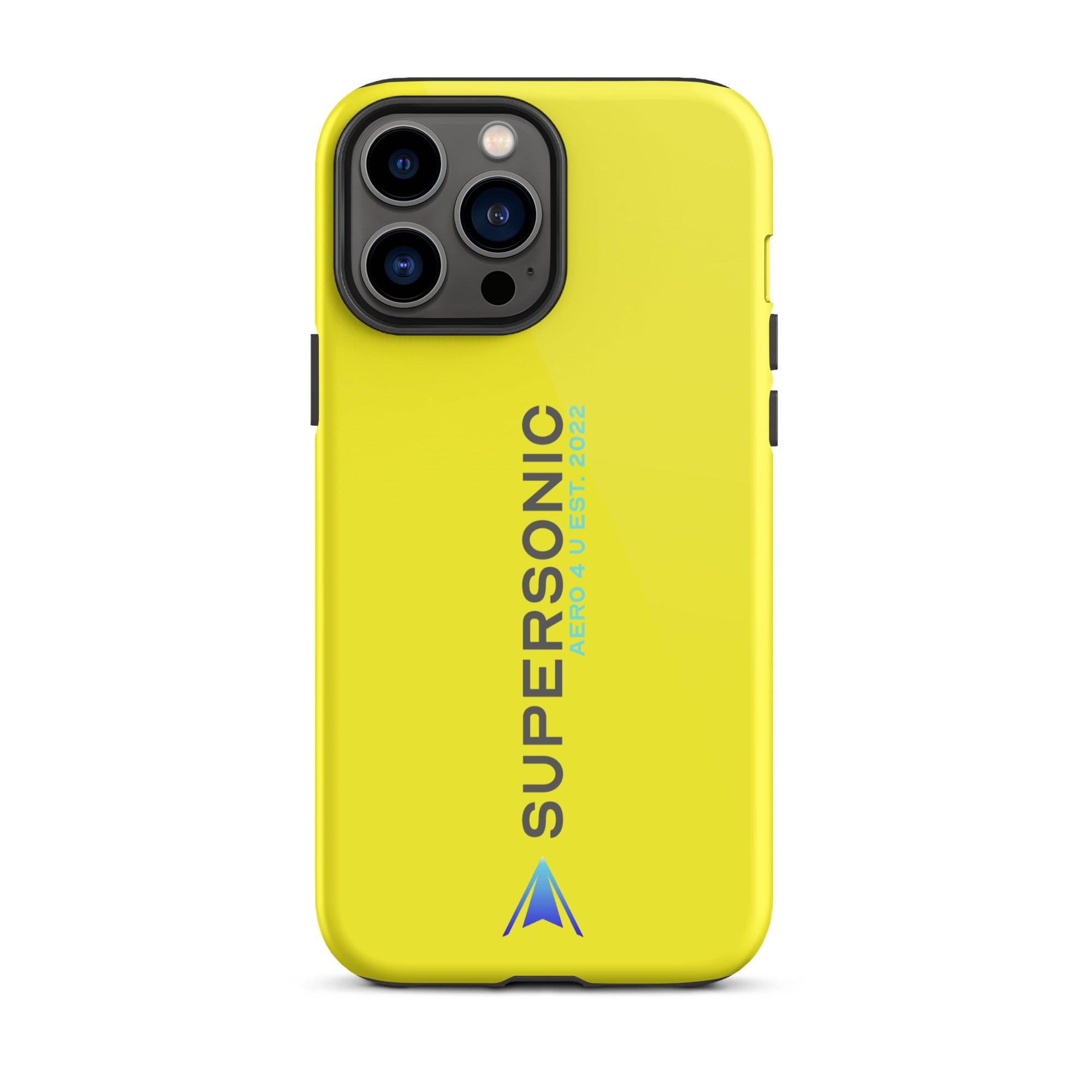 Tough iPhone case "Supersonic" yellow - SUPERSONIC aero 4U