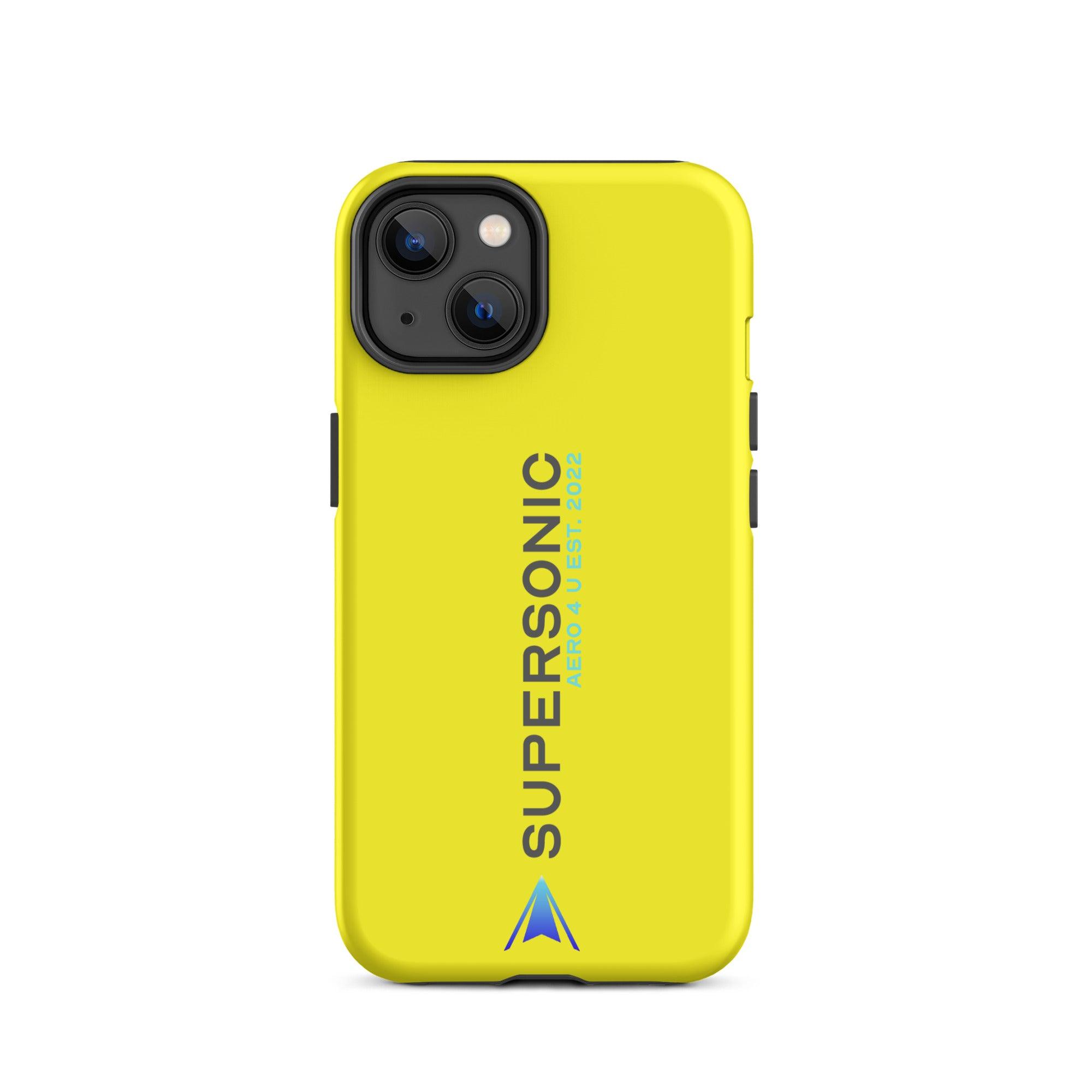 Tough iPhone case "Supersonic" yellow - SUPERSONIC aero 4U