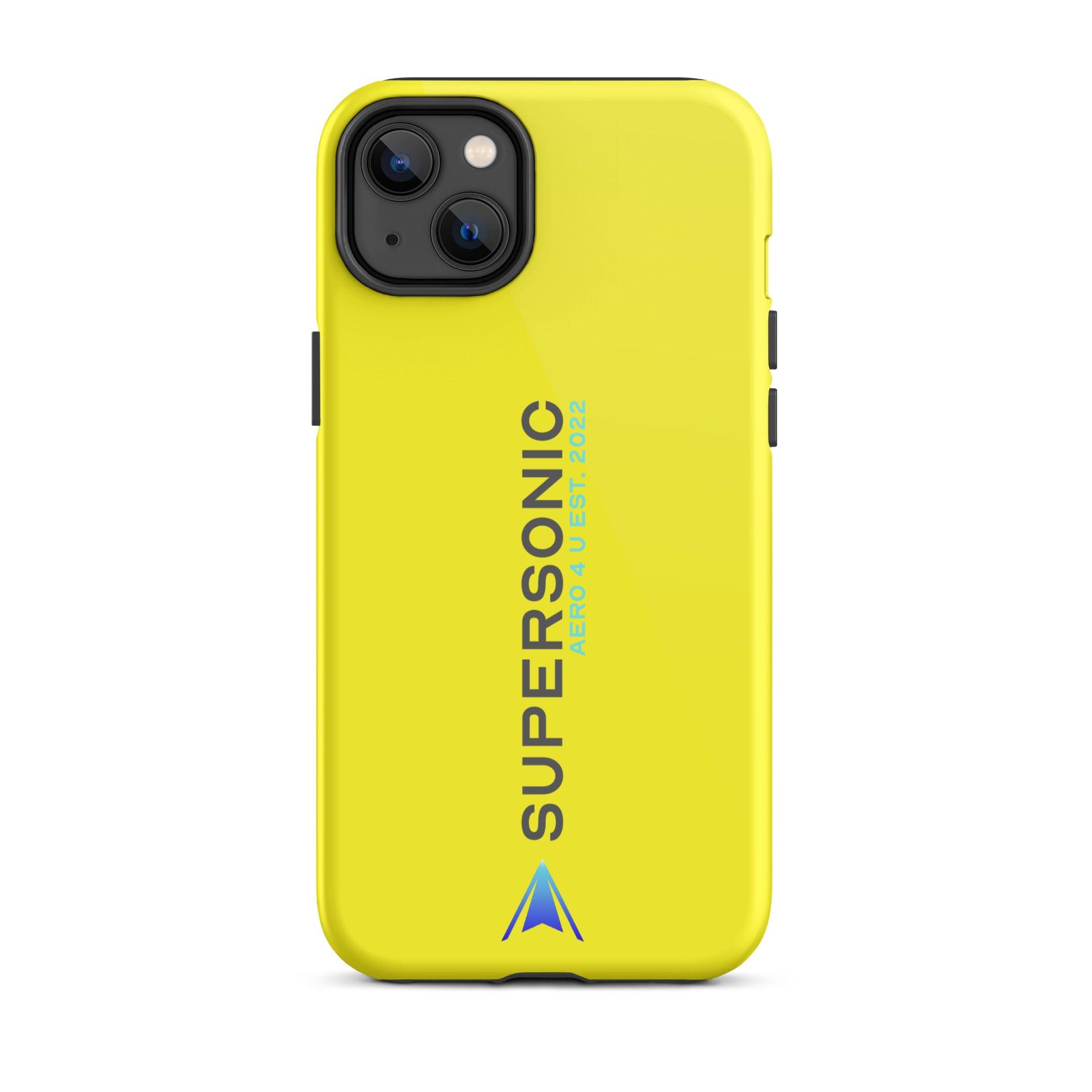 Tough iPhone case "Supersonic" yellow - SUPERSONIC aero 4U