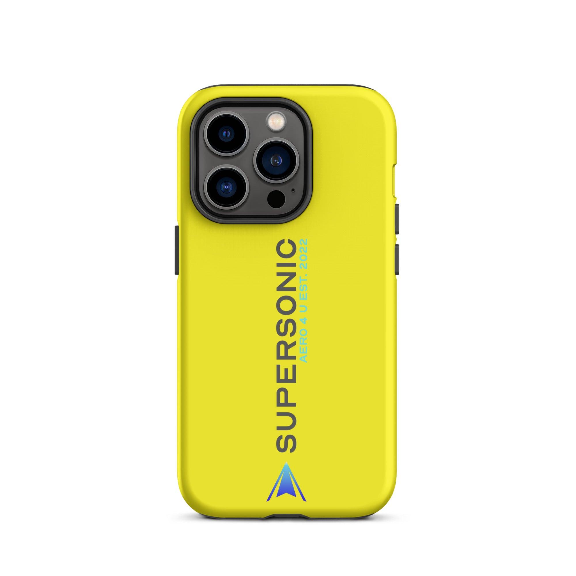 Tough iPhone case "Supersonic" yellow - SUPERSONIC aero 4U