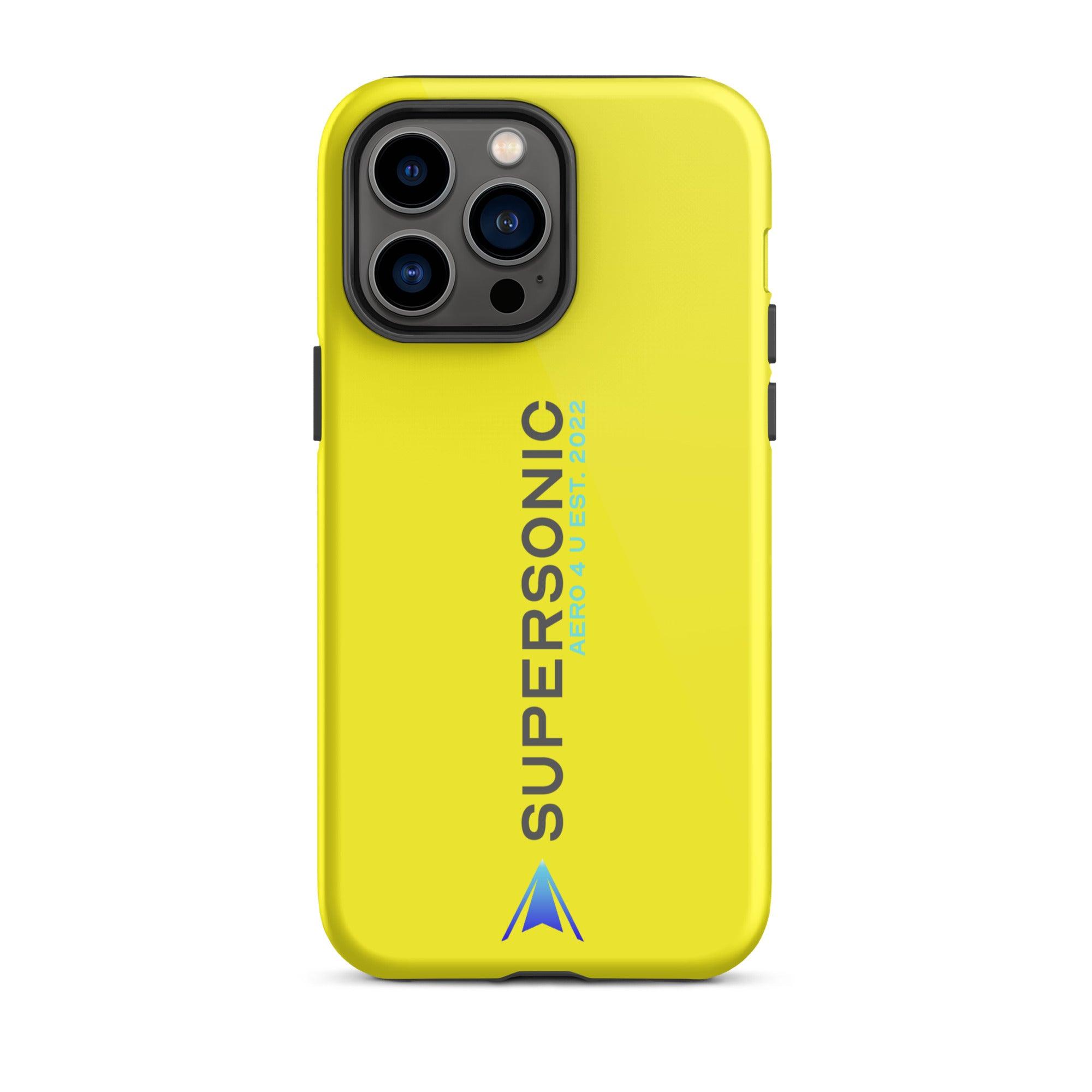 Tough iPhone case "Supersonic" yellow - SUPERSONIC aero 4U