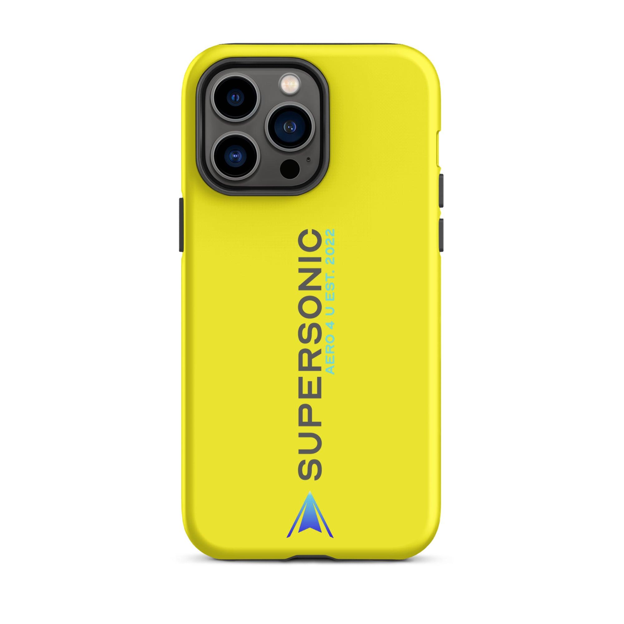 Tough iPhone case "Supersonic" yellow - SUPERSONIC aero 4U