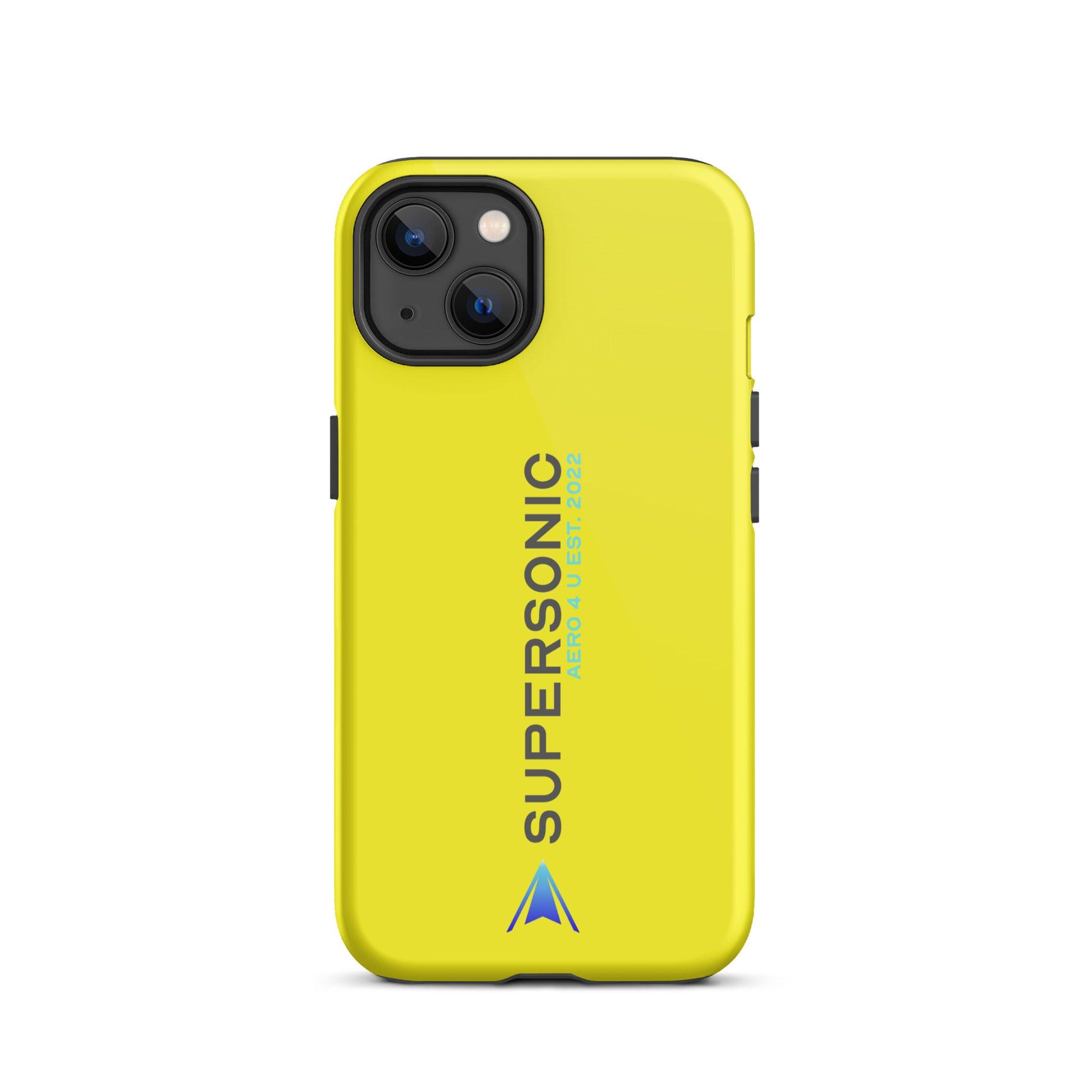 Tough iPhone case "Supersonic" yellow - SUPERSONIC aero 4U