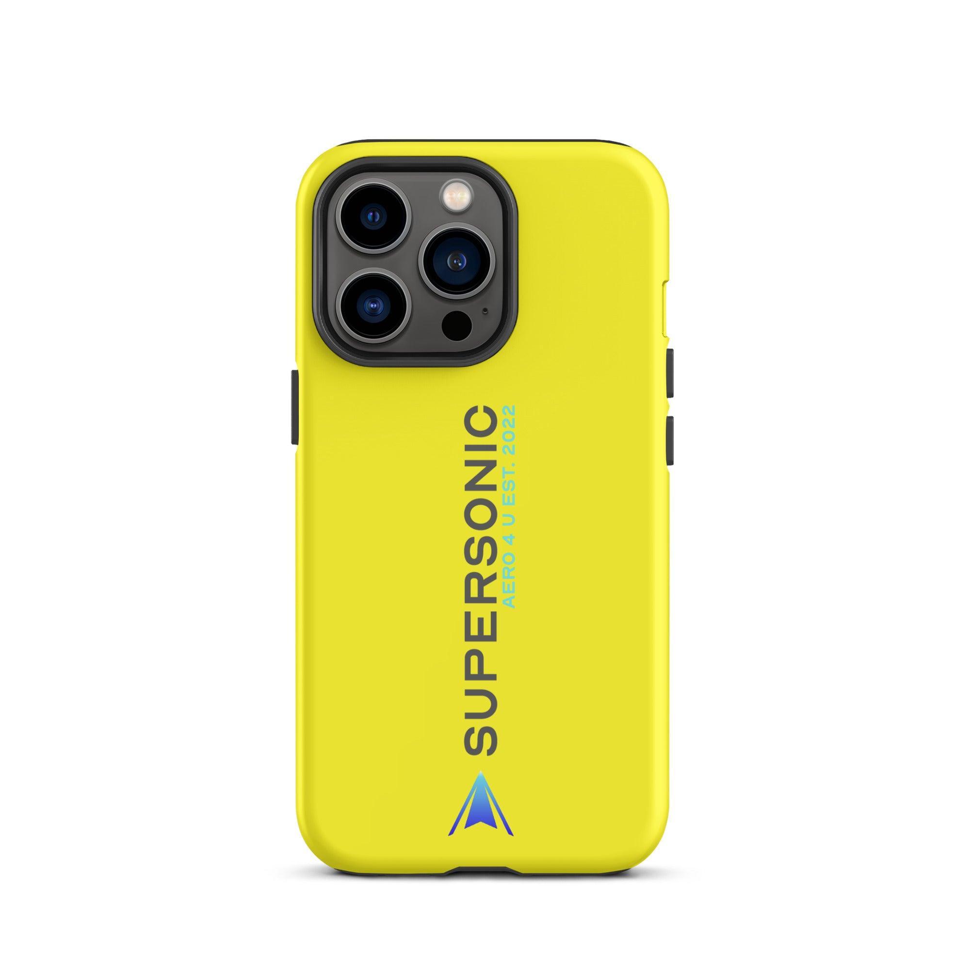 Tough iPhone case "Supersonic" yellow - SUPERSONIC aero 4U