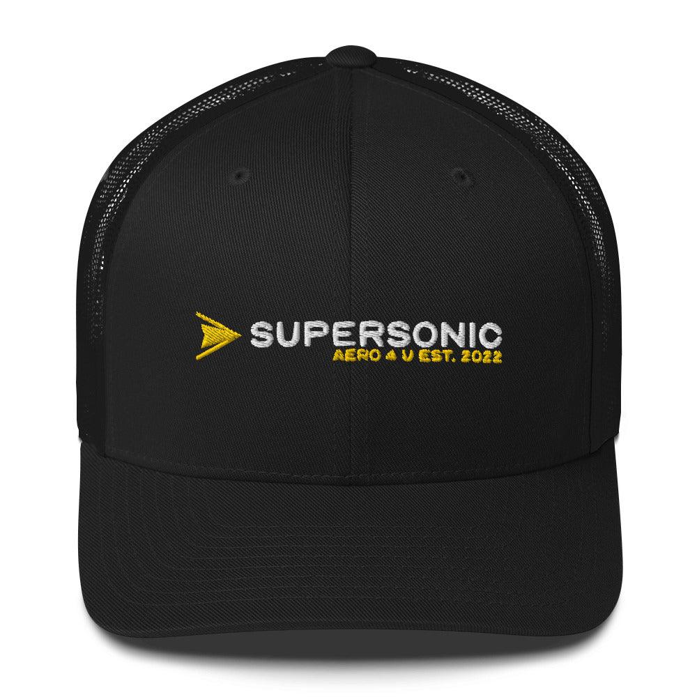 Trucker Cap "Supersonic" yellow Round Cap Visor - SUPERSONIC aero 4U