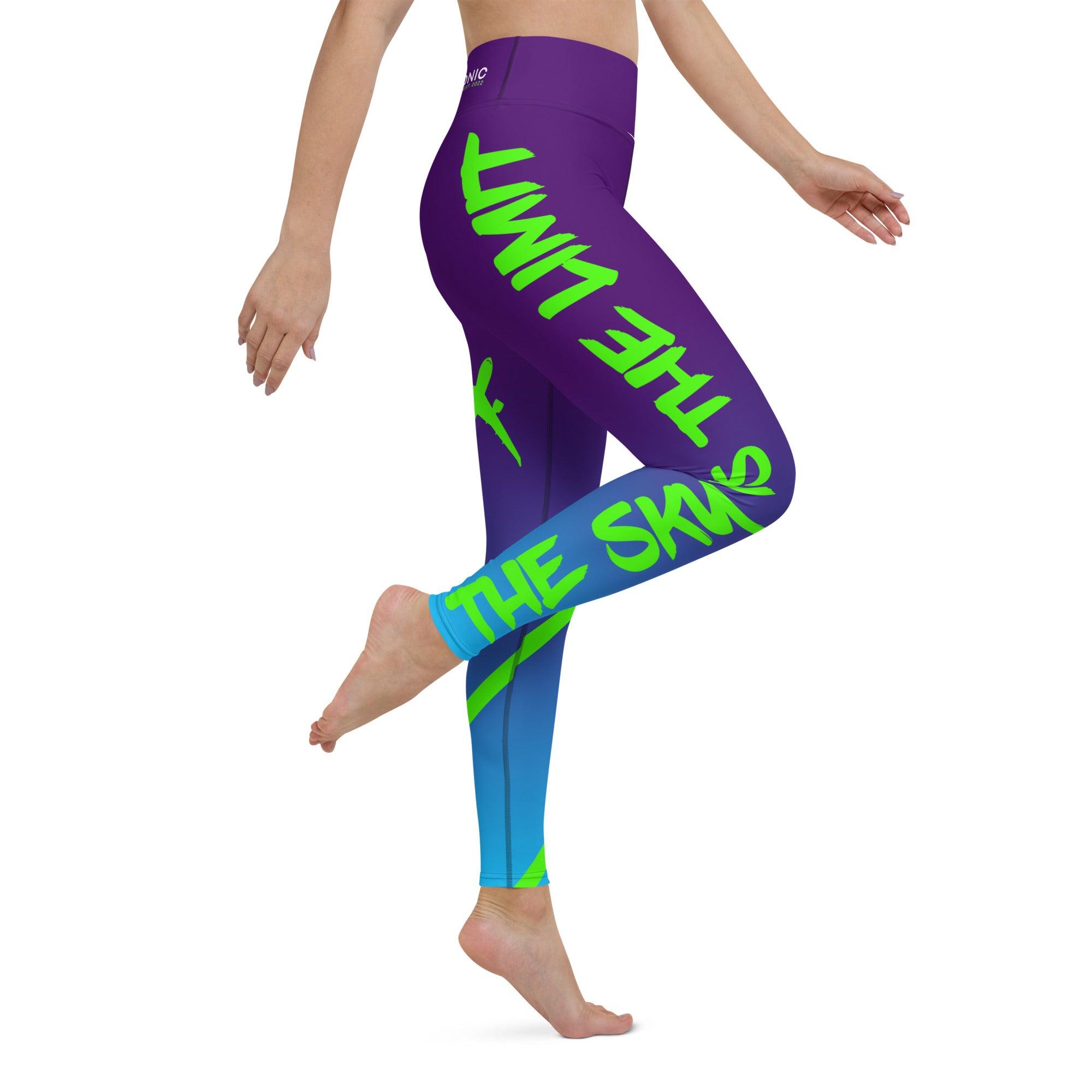 Yoga Leggings "The sky is the limit" blue - SUPERSONIC aero 4U