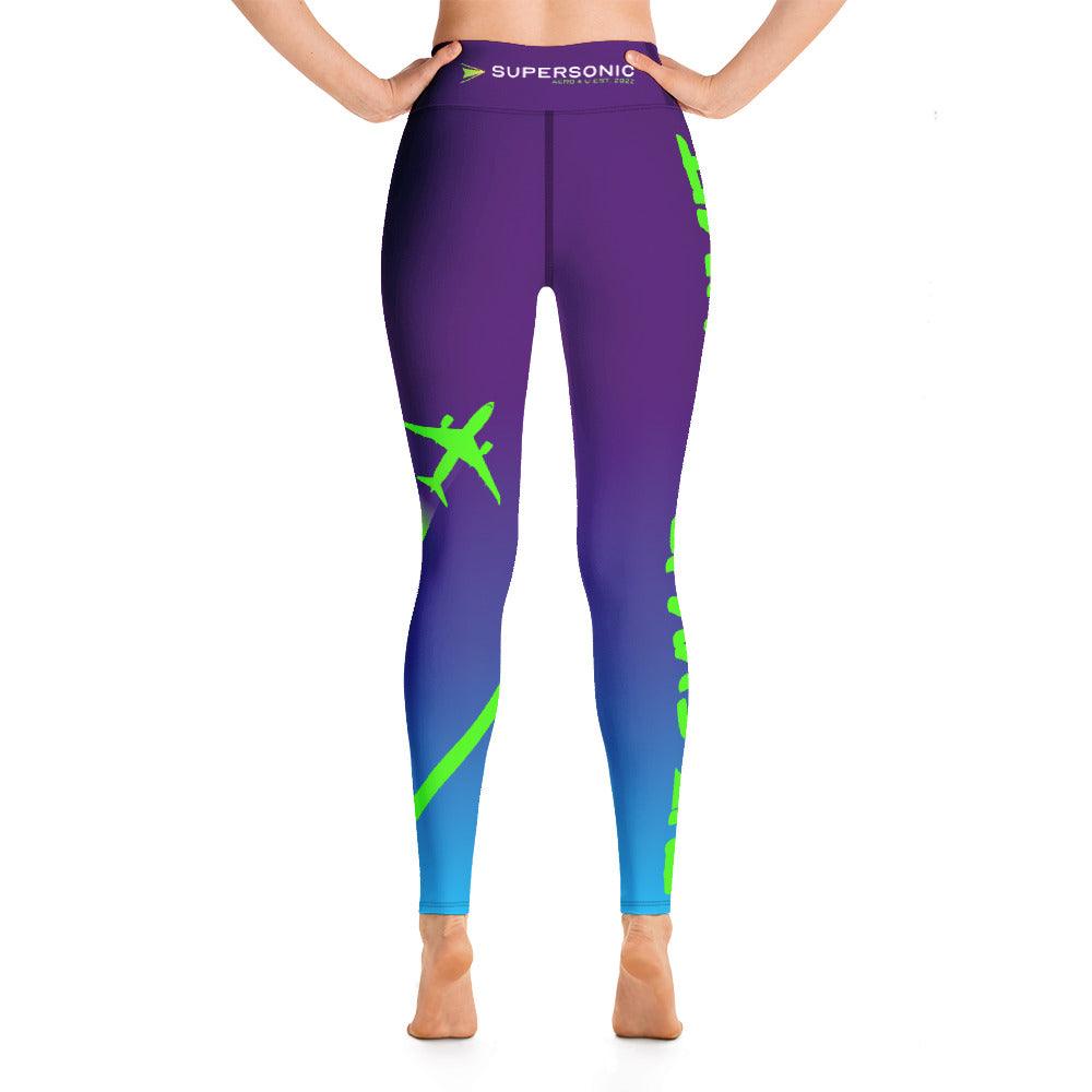 Yoga Leggings "The sky is the limit" blue - SUPERSONIC aero 4U