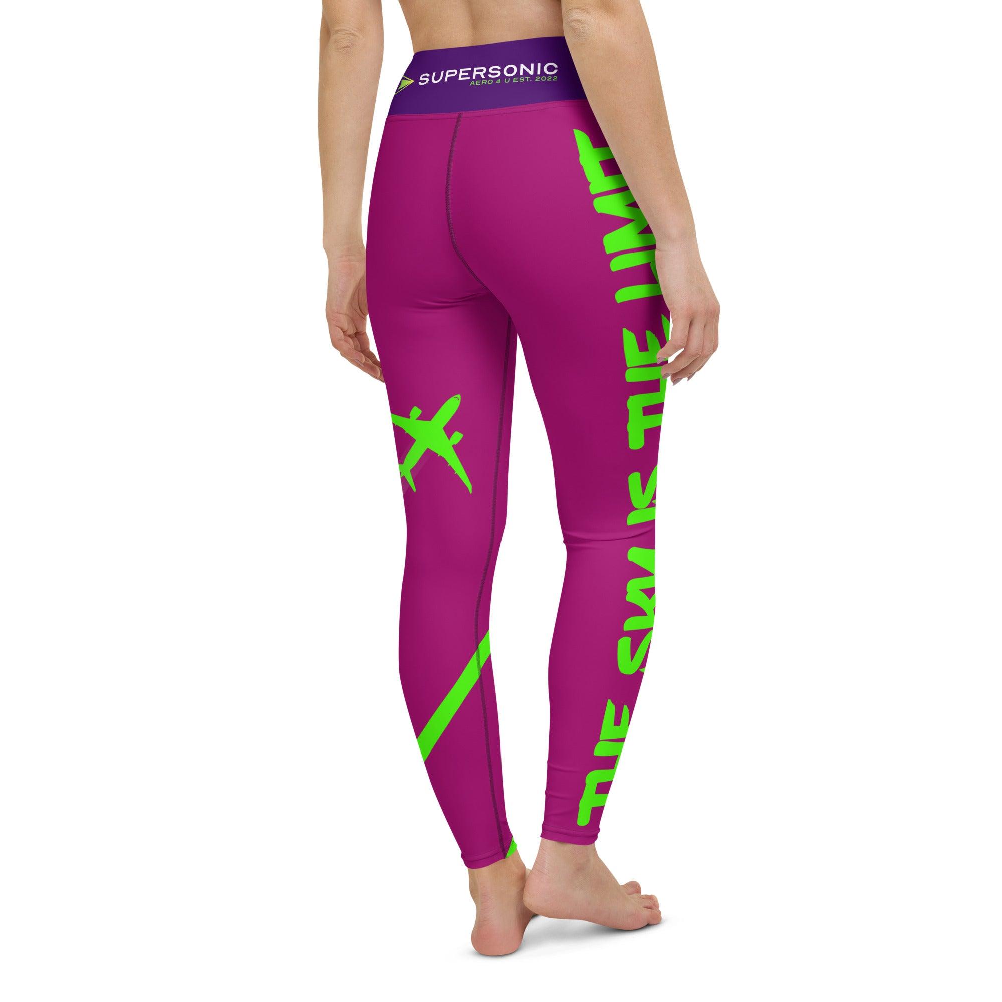 Yoga Leggings "The sky is the limit" pink - SUPERSONIC aero 4U